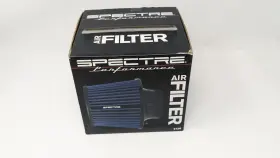 9136 Spectre Performance Clamp On Air Intake Filter 3 Inch Washable Pre Oiled Blue Open Box