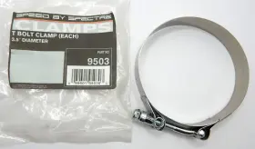 9503 Spectre Performance T Bolt Clamp 3.5 Inch 89 90mm Turbo Cai System Stainless Steel