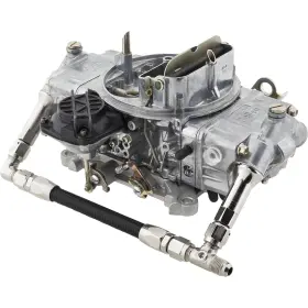 910416-bk-nkl Speedway Motors Fuel Log For 4150 Style Carbs An -6 Black Braid Nickel Fitting