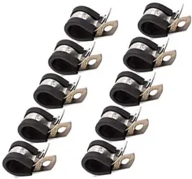 Brm16-p10 Steber 5/8 Fuel Line Tubing Mounting Clamps 304 Stainless Steel Cable Black