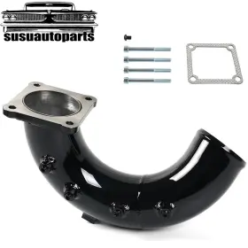 Bov114 Susu 3ftft Black Air Intake Elbow Tube Horn For 98.5-02 Dodge Ram 5.9l Cummins Diesel