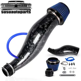 Ofi079 Susu Forged Carbon Fiber Cold Air Intake Pipe Filter Kit For 92-00 Honda Civic Eg Ek