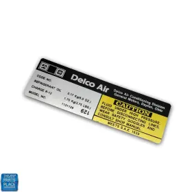 1131129 The Parts Place Inc. Dc2108t 1979 Cutlass Delco Ac Air Conditioning Compressor Decal - New