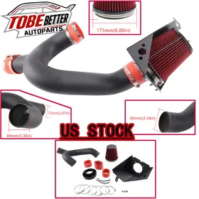 Aim019-rd-bk Tobebetter Heat Shield Red Filter Cold Air Intake For Ford F150 3.5l V6 Ecoboost 2012-2014