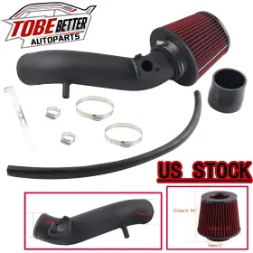 Aim027-rd-bk Tobebetter Red Filter Cold Air Intake Kit Black Pipe For 2008-12 Honda Accord 2.4l 8th Gen