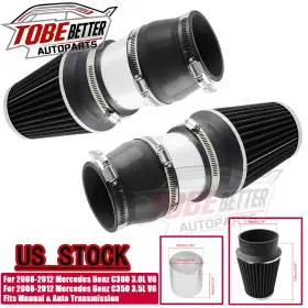 Dr409-bk-sl Tobebetter For 08-12 Mercedes Benz C350 Sedan 3.5l V6 C300 3.0l Filter Short Ram Air Intake