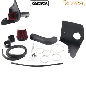 Wg185-rd-bk Tobebetter Heat Shield Cold Air Intake Kit Red Filter For 2010-2015 Chevrolet Camaro 6.2l