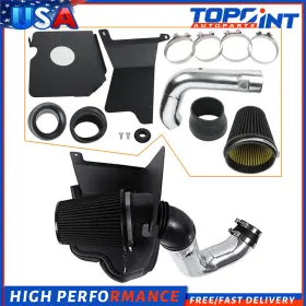 Lea10741op256der Topoint Black Cold Air Intake System Heat Shield For Gmc Sierra 3500 6.6l 2004-2005