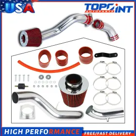 Lea10750op265der Topoint Red Cold Air Intake System Filter For Nissan 350z Enthusiast 3.5l 2003-2006
