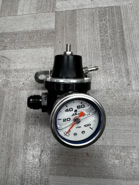 Ts-0404-1032 Turbosmart 8an Fpr8 Fuel Pressure Regulator Fittings And Gauge Black