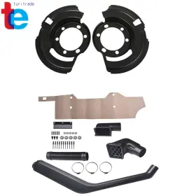 Tr36644 Turitrade For Jeep Cherokee Xj 1984-2001 2pcs Brake Dust Shield&intake Snorkel Kit