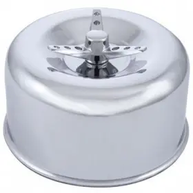 A6280 United Pacific Air Cleaner Cover 2 5/8 Inch Dual Barrel Chrome Smooth