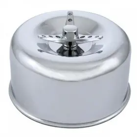 A6282 United Pacific Air Cleaner Cover 2 5/16 Inch Round Chrome Smoot Finish