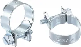 21102900 Uxcell 19-21mm Mini Fuel Injection Hose Clamp Zinc Plated Silver