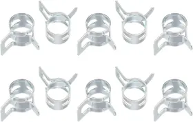 22080600 Uxcell 20pcs 8mm Spring Band Type Action Fuel/silicone Vacuum Silver