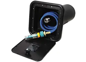 Pf147008 Valterra Products Llc - Black Plastic Spray-away Port With Quick Connect Valve