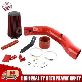 Icp005-rd-rd-bhw Vehito Red Cold Air Intake Aluminum For 03-07 Ford Excursion F-250 F-350 6.0l Diesel V8