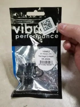 16862 Vibrant Fitting An To Orb Adapter Black -06an Female -08 Male