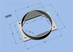 Vibrant Performance 690092104573 1995 Maf Sensor Adapter Plate