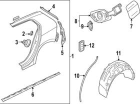 Volkswagen 5h0-809-857-d Genuine Fuel Filler Housing