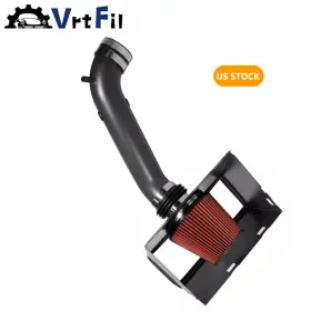 H-dr212-bk-rd Vrtfil Heat Shield Cold Air Intake System Kit For Dodge Ram 1500 2500 4.7l 5.7l 2002-08