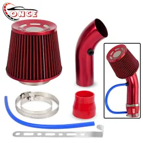 Ofi195-red Wooton Car Cold Air Intake Filter Induction Kit 3 Inch Pipe Aluminum Power Flow Hose System