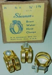 10 Vintage Car Restoration Sherman 3/4" I.d. 3/8" Brass 3-PLY Water Hose Clamps. Price: $59.95.