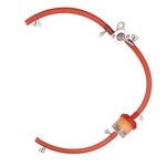Red Gas Fuel Oil Filter Clamps Kits, Hose Inline Shut Off Valve Pet... New. Price: $11.08.