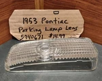Used 1953 Pontiac Chieftan Catalina Oem Gm Park Lamp Clear Lens #5940671. Price: $14.99.