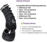 17228-RBB-A00 2.4L For Acura Tsx 2006 2008 Engine Air Intake Hose & Filter Duct New. Price: $51.70.