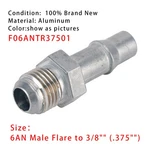6AN Male Flare To 3/8" (.375") Transmission Cooler Quick Disconnect Adapter Us New. Price: $11.88.