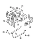 Genuine Mopar Fuel Tank Strap Right 4581036 New. Price: $63.24.
