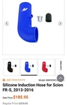 Mishimoto Silicone Induction/intake Tube 2013-2020 BRZ/86/FRS Used. Price: $80.00.