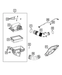 Genuine Mopar Make Up Air Hose 68276461AA New. Price: $61.43.