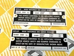 Renault R5 / Lecar Plate New. Price: $55.00.