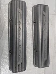 3767493 Corvette Aluminum 7-FIN Valve Covers Straight Hole Pattern Gm Lester Used. Price: $265.00.