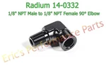 Radium 14-0332 1/8" Npt To Female 90 Elbow For Gauge Fpr New. Price: $26.93.