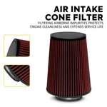 Red 4" Inch Inlet Truck Air Filter Dryflow Clamp-on Round Cone Intake Auxito New. Price: $27.54.
