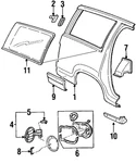 Genuine Ford Fuel Filler Housing Bracket F1TZ-78405B90-A New. Price: $18.23.