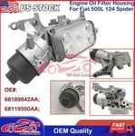 Engine Oil Filter Housing Fits For Fiat 500L 124 Spider 68189842AA New. Price: $158.99.