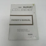Original 1990 Suzuki Sidekick Owners Operators Manual Guide Used. Price: $32.48.