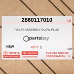 Genuine 1990-2020 Toyota Land Cruiser Diesel Glow Plug Relay Assy 2860117010 New. Price: $37.00.