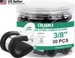 Ouru 30PCS Inch Stainless Steel Cable Clamps,rubber - 3/8", Black New. Price: $15.66.