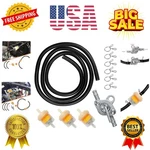 Gas Fuel Hose Clamps Filters With Inline Shut Off Valve Petcock Set... New. Price: $23.99.