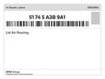 Genuine Bmw Lid Air Routing 51-74-5-A3B-9A1 New. Price: $100.53.