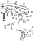 Genuine Mopar Fuel Filler Door Reinforcement 68585258AB New. Price: $24.64.