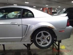 2000 Ford Mustang Gas Fuel Filler Door Lid Cover Silver Used. Price: $90.00.