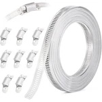Ouru 10FT Hose CLAMPS,304 Stainless Metal STRAPPING+8 Fasteners, Silver New. Price: $16.09.