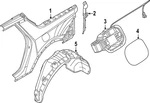 Genuine Hyundai Fuel Filler Housing 81595-K5000 New. Price: $66.17.
