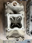 Edelbrock 2971 Super Victor Dominator 4500 Raised Intake Port Small Block Chevy Used. Price: $425.00.